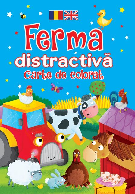 FERMA DISTRACTIVA. CARTE DE COLORAT ROM-ENG