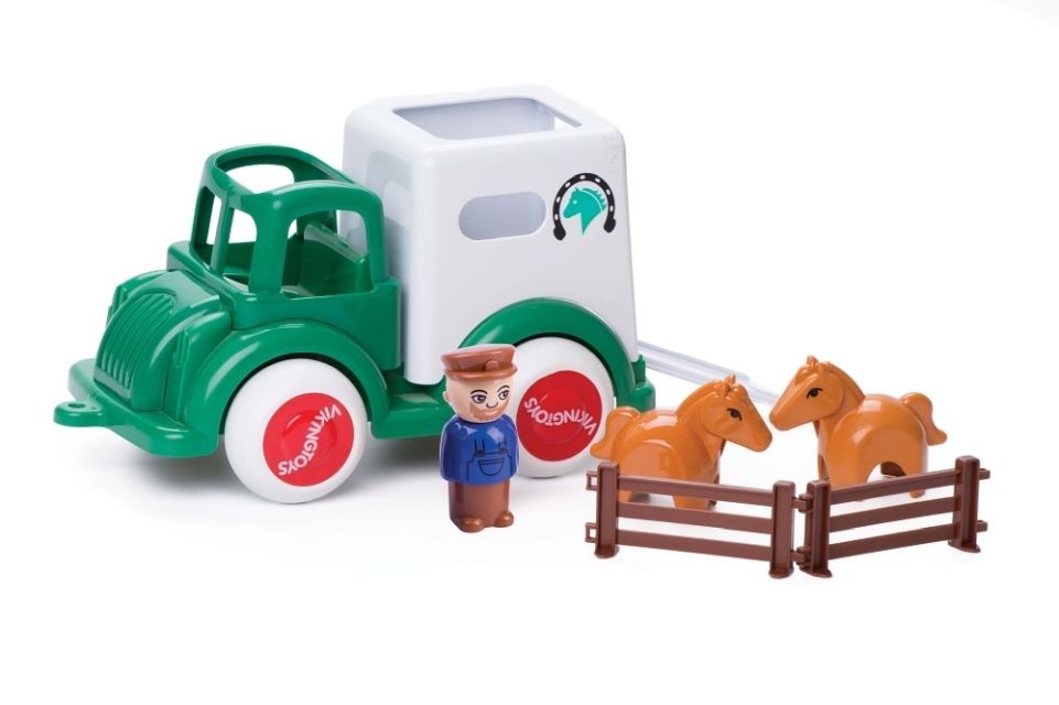 Camion Transport Cai Viking Toys Jumbo cu figurine