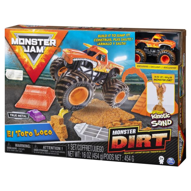 Masina Monster Jam - Set El Toro Loco si kinetic sand