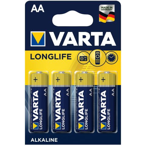 Baterie alcalina AA LR6 Varta Longlife Blister 4 buc