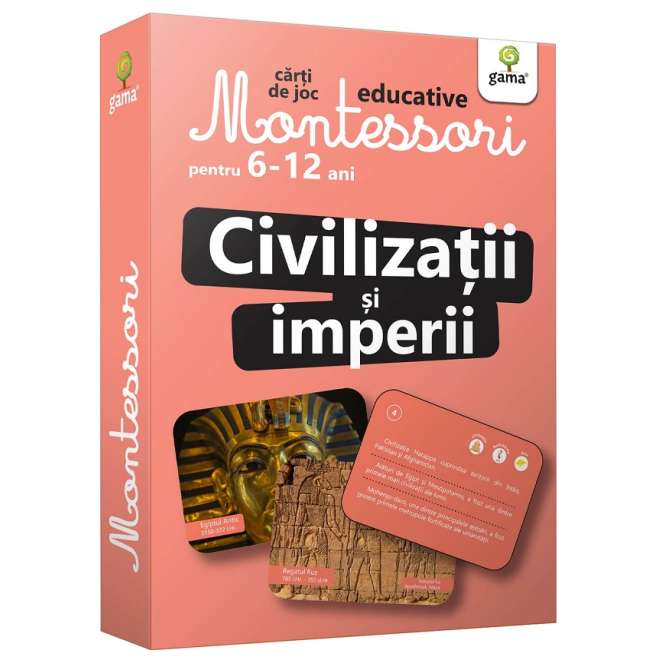 Civilizatii si imperii. Carti de joc Montessori pentru 6-12 ani