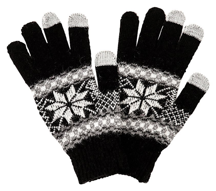 Manusi pentru touchscreen, negru/alb - Satzuma Gloves