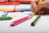 Creioane colorate Kores Jumbo,set 6 culori,cu ascutitoare, tub metalic