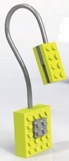 Lampa pt. citit, forma LEGO, verde - BlockLight Aurora
