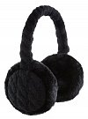 Casti pufoase KitSound Cable Knit, mufa 3.5mm, Negru