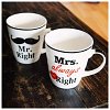 Set 2 cani "Mr Right" and "Mrs Always Right", 350 ml