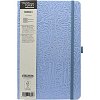 Agenda 13x21cm, elastic, 120f, mate, bleu, Giraffe