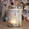 Silver Forest Scene Candle Holder & Handle