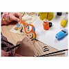 Puzzle 3D din lemn, Ugears, Build and Color, Masina