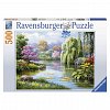 Puzzle Ravensburger - Priveliste lac, 500 piese