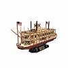 Puzzle 3D CubicFun - Nava Mississippi Steamboat USA, 142 piese