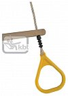 Trapez KBT din lemn cu inele din plastic PP10, Galben, 2.55 m