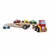 Transportor masini din lemn New Classic Toys