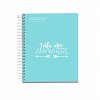 Caiet cu spira A5, 100 file, matematica, coperta tare, MiquelRius Messages, blue