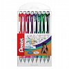 Roller Pentel EnerGel BL77, cu mecanism, 0.7 mm, set 8 bucati, 8 culori
