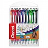 Roller Pentel EnerGel BL77, cu mecanism, 0.7 mm, set 10 bucati, 10 culori