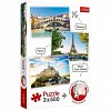 Puzzle Trefl - Venetia, Paris, Mont Saint-Michel, 3x500 piese