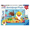 Puzzle Ravensburger - Baby Shark, 2x12 piese