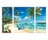 Set pictura pe numere Schipper Triptic - Pe plaja, 3 tablouri