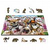 Puzzle 3D din lemn, Animale de companie nebune M, 200 piese, 0067-M Wooden.City