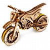 Puzzle mecanic din lemn, Wooden.City, Motocicleta MotoCross, 88 piese