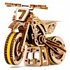 Puzzle mecanic din lemn, Wooden.City, Motocicleta MotoCross, 88 piese