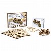 Puzzle mecanic din lemn, Wooden.City, Motocicleta Cafe Race, 85 piese