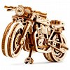 Puzzle mecanic din lemn, Wooden.City, Motocicleta Cafe Race, 85 piese