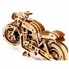 Puzzle mecanic din lemn, Wooden.City, Motocicleta Cafe Race, 85 piese