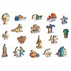 Puzzle 3D din lemn, Barca de navigat L, 505 piese, 505-0054-L Wooden.City