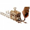 Puzzle mecanic din lemn, Wooden.City, Tramvai cu sine City Tram, 273 piese