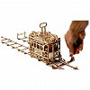 Puzzle mecanic din lemn, Wooden.City, Tramvai cu sine City Tram, 273 piese