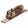Puzzle mecanic din lemn, Wooden.City, Tren Express cu sine, 400 piese
