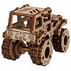 Puzzle mecanic din lemn, Wooden.City, Monster Truck 1 (Jeep CJ-5), 69 piese