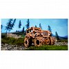 Puzzle mecanic din lemn, Wooden.City, Monster Truck 1 (Jeep CJ-5), 69 piese