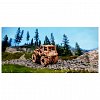Puzzle mecanic din lemn, Wooden.City, Monster Truck 1 (Jeep CJ-5), 69 piese