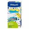 Acuarele Pelikan 735 ProColor, 12 culori, 1 tub alb, turcoaz-galben neon