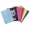 Kit broderie pe cartoane colorate perforate si imprimate cu animale, Folia