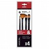 Pensule ArtiX PP387-01, set 4 bucati, nr. 10, 11, 12, 15
