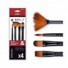Pensule ArtiX PP387-01, set 4 bucati, nr. 10, 11, 12, 15