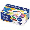Pioneze metalice Centrum, set 100 bucati, diverse culori