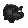 Pusculita ceramica Porcusor inscriptionabil, 16 cm, cu cheie, negru