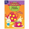 Balonase autocolante. Gaseste si numara 3 plus