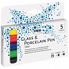 Markere pentru sticla Kreul Clear, set 5 culori