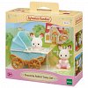 Figurine Sylvanian Families, Set Carucior Iepurasi Gemeni