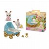 Figurine Sylvanian Families, Set Carucior Iepurasi Gemeni