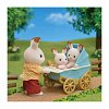 Figurine Sylvanian Families, Set Carucior Iepurasi Gemeni