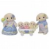 Figurine Sylvanian Families, Familia Iepurasilor Flora