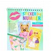 Carte cu stickere pe numere Besties, 12 file, 24 x 14.5 cm, Grafix