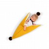 Papusa ASI Bomboncin, 20 cm, cu caciulita portocalie si paturica banana, Asivil